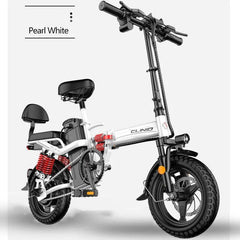 Mini Electric Bicycle with Full Throttle for Sports Car, City E-Bike, Powerful Mountain Bike, 14 in, 48V, 15Ah, 32Ah, 400W - VirtuousWares:Global