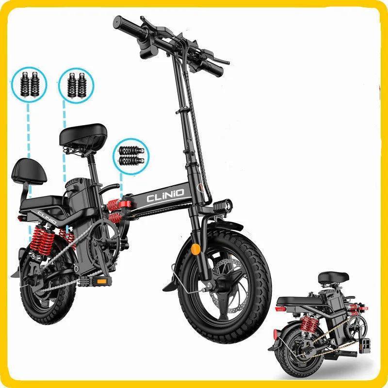 Mini Electric Bicycle with Full Throttle for Sports Car, City E-Bike, Powerful Mountain Bike, 14 in, 48V, 15Ah, 32Ah, 400W - VirtuousWares:Global