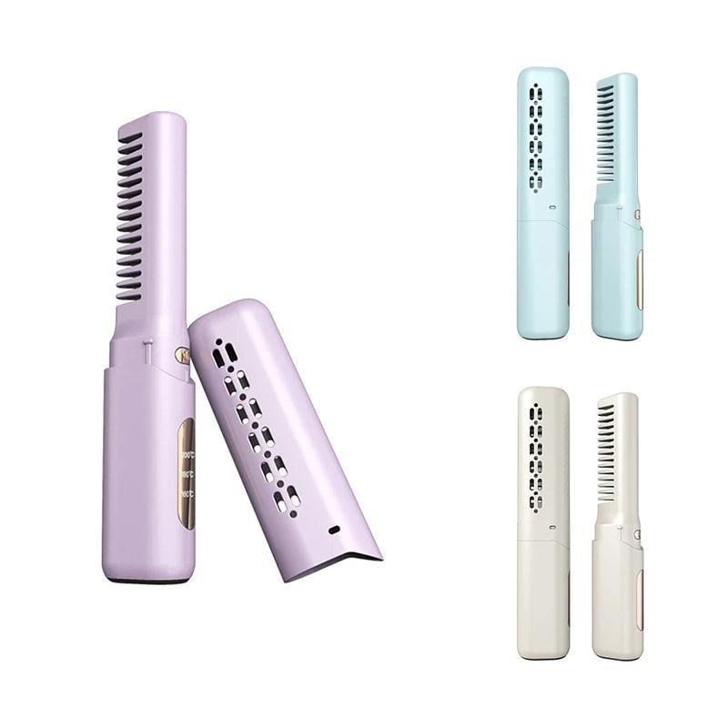Mini Hair Straightener Professional Quick Heated Electric Hot Comb - VirtuousWares:Global