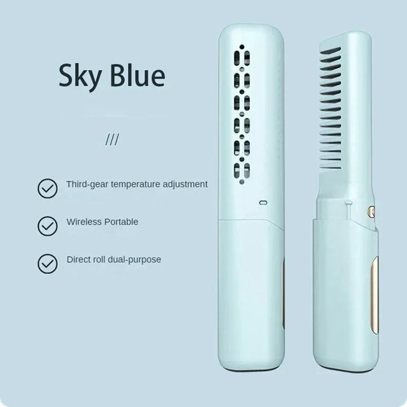 Mini Hair Straightener Professional Quick Heated Electric Hot Comb - VirtuousWares:Global