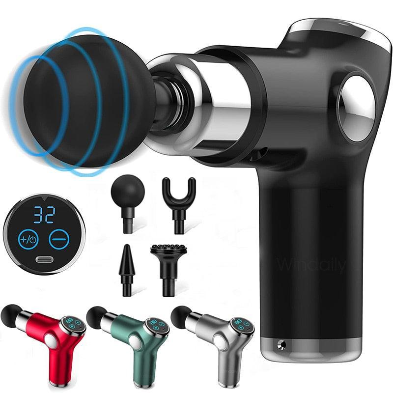 Mini LCD Massage Gun 32 Speed Touch Screen Deep Tissue - VirtuousWares:Global