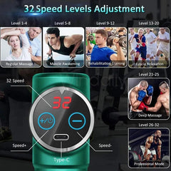 Mini LCD Massage Gun 32 Speed Touch Screen Deep Tissue - VirtuousWares:Global