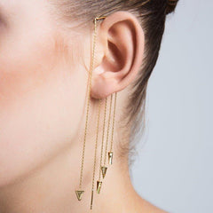 Minimalist Spikes Ear Cuffs & Wraps Threader Earrings For women - VirtuousWares:Global