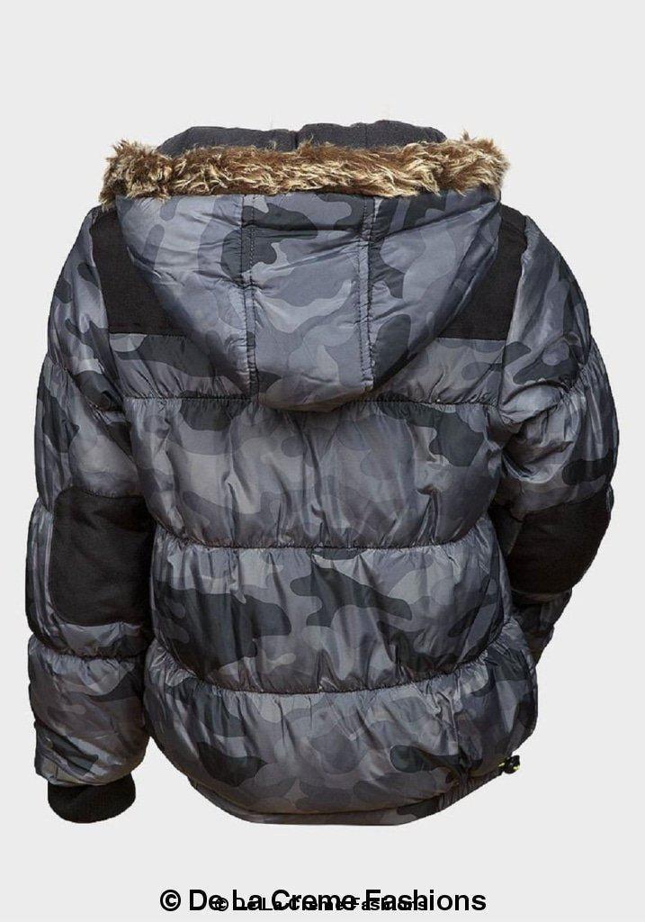 Minoti - Boys Camouflage Print Puffa Coat - VirtuousWares:Global