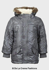 Minoti - Boys Quilted Winter Padded Jacket Faux Fur Hooded Puffa Coat - VirtuousWares:Global