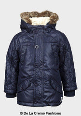 Minoti - Boys Quilted Winter Padded Jacket Faux Fur Hooded Puffa Coat - VirtuousWares:Global