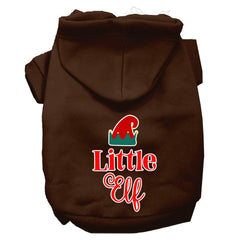 Mirage Pet 62-412 BRXXL Little Elf Screen Print Dog Hoodie, Brown - VirtuousWares:Global