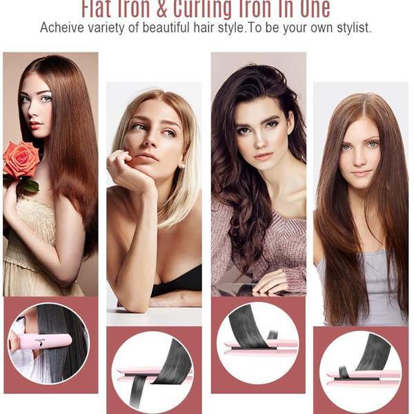 MiroPure 2-in-1 Infrared Ceramic Flat Iron Hair Straightener - VirtuousWares:Global