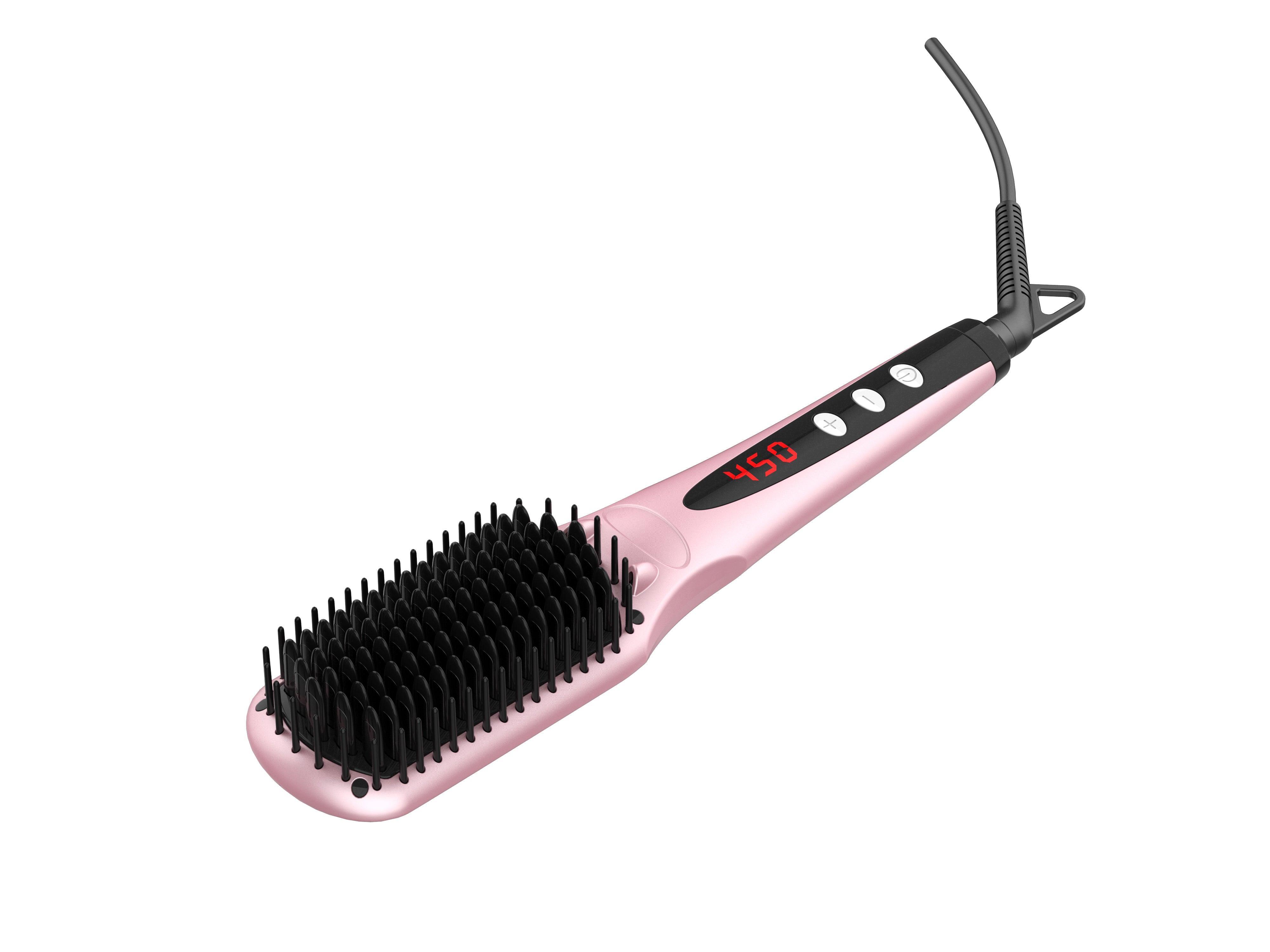 Miropure 2-in-1 Ionic Enhanced Hair Straightener Brush - VirtuousWares:Global