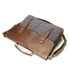 Mixed-Color Canvas Messenger Bag For Men - VirtuousWares:Global
