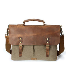 Mixed-Color Canvas Messenger Bag For Men - VirtuousWares:Global