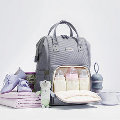 Modern Quilted Diaper Bag Backpack - VirtuousWares:Global