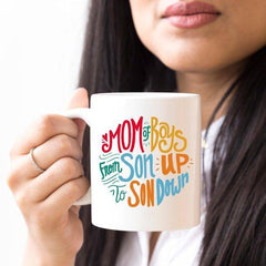 Mom Of Boys Coffee Mug, From Son Up To Son Down - VirtuousWares:Global