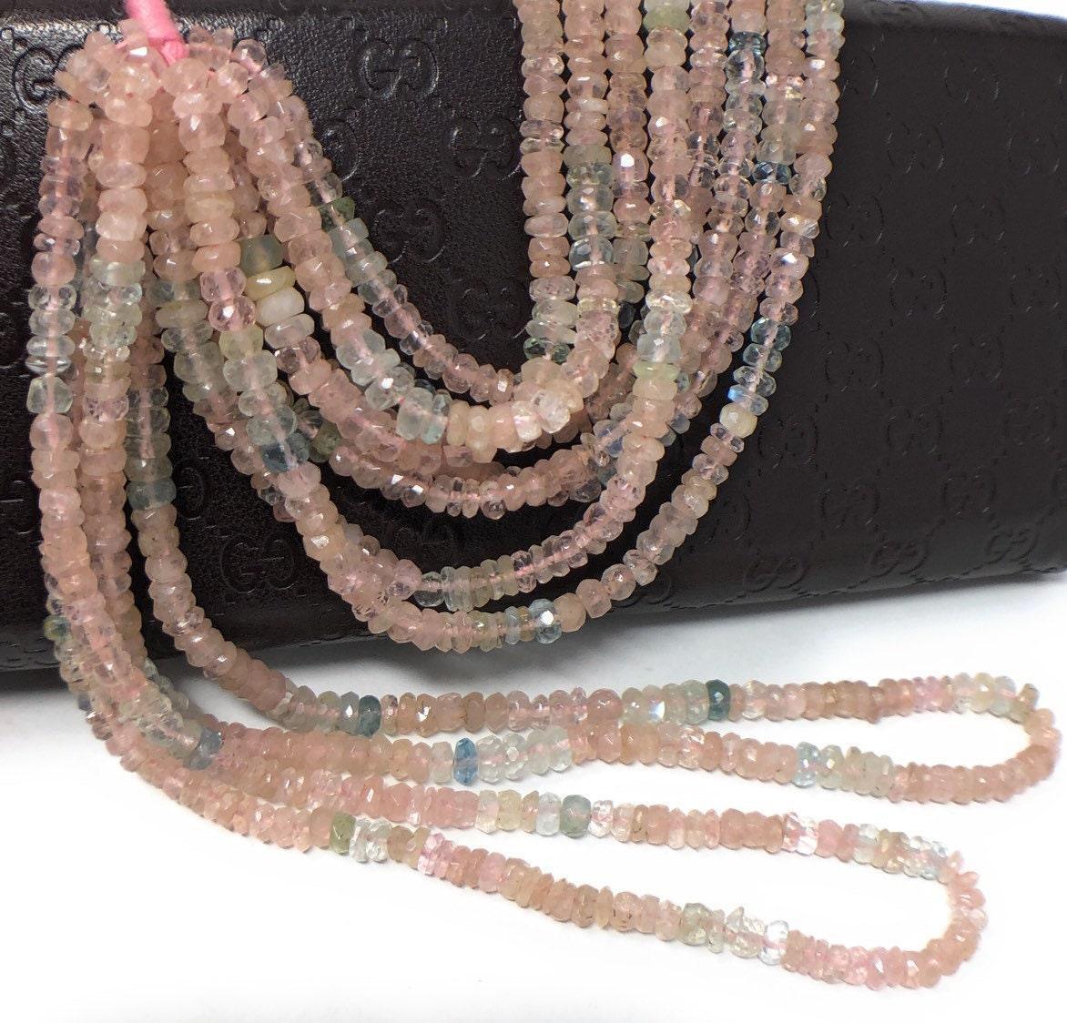 Morganite Beads, Gemstone Beads, Jewelry Supplies for Jewelry Making, - VirtuousWares:Global