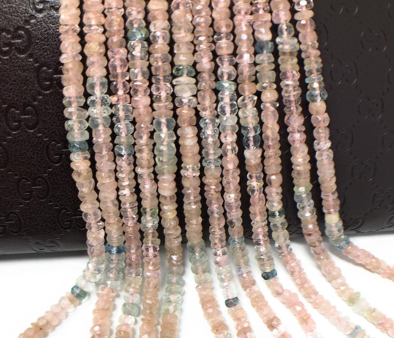 Morganite Beads, Gemstone Beads, Jewelry Supplies for Jewelry Making, - VirtuousWares:Global