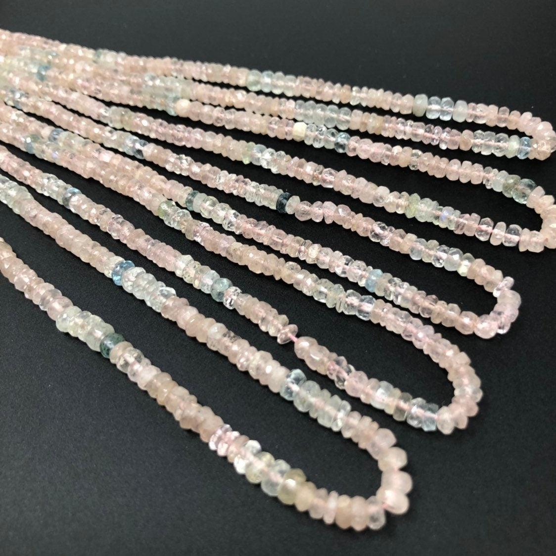 Morganite Beads, Gemstone Beads, Jewelry Supplies for Jewelry Making, - VirtuousWares:Global