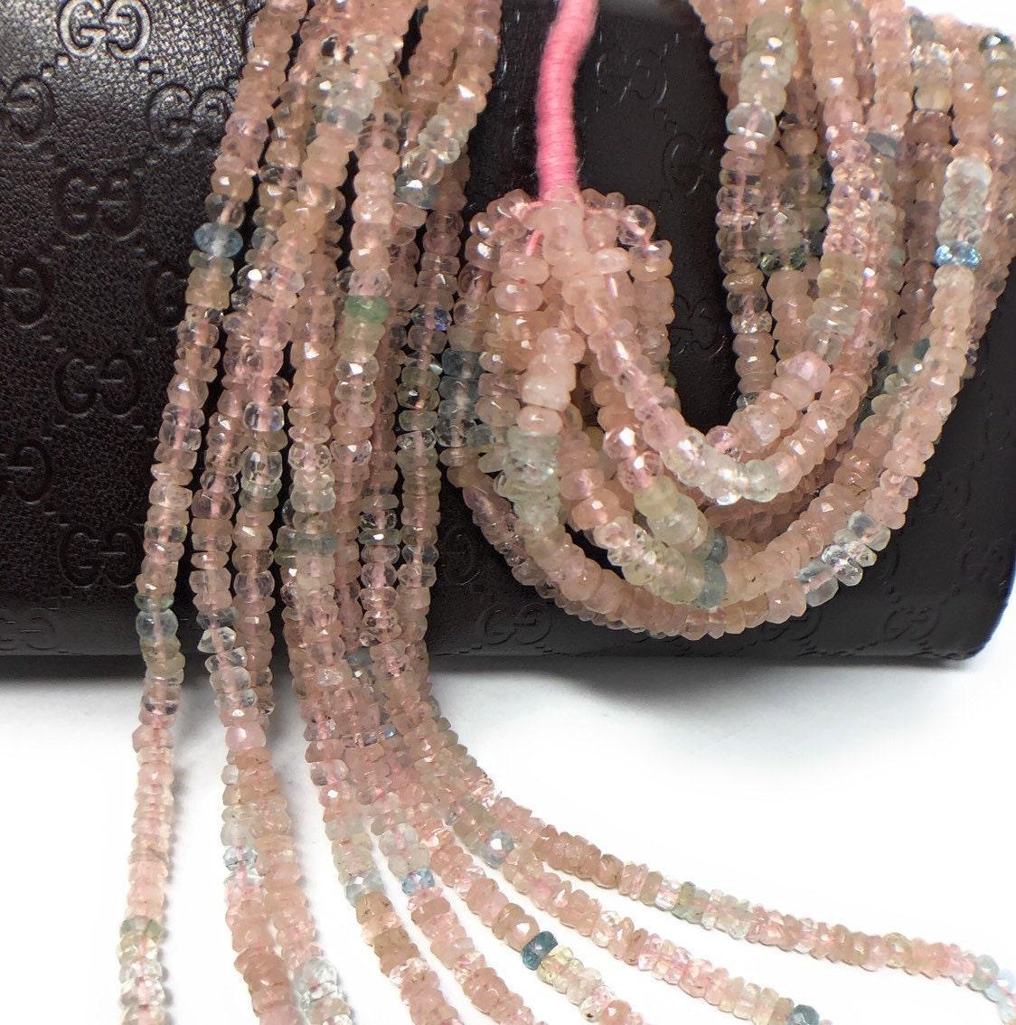 Morganite Beads, Gemstone Beads, Jewelry Supplies for Jewelry Making, - VirtuousWares:Global