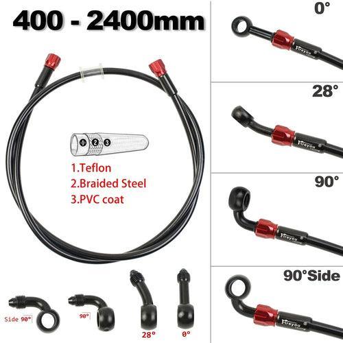 Motorcycle Brake Hose Dirt Bike Braided Steel Hydraulic Reinforce - VirtuousWares:Global