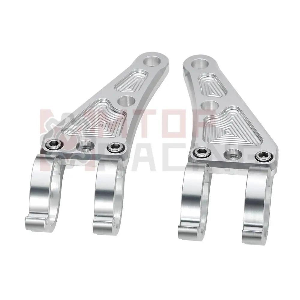 Motorcycle CNC Headlight Mount Bracket Fork Silver 27mm 31mm 32mm 36mm - VirtuousWares:Global