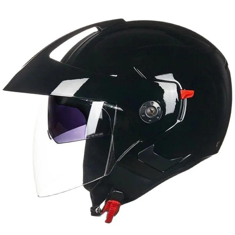 Motorcycle Helmet Open Face Dual Lens Visors Moto Helmet Electric Bicycle Helmet Men Women Summer Scooter Motorbike Helmet S CE - VirtuousWares:Global