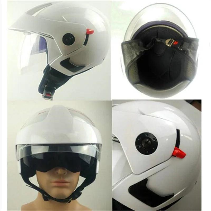 Motorcycle Helmet Open Face Dual Lens Visors Moto Helmet Electric Bicycle Helmet Men Women Summer Scooter Motorbike Helmet S CE - VirtuousWares:Global