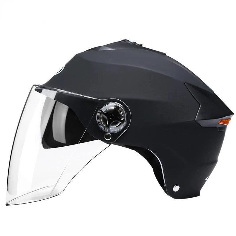 Motorcycle Helmets With Led Lights Moped Helmet Electric Scooter for Men Women With Double Visor Rechargeable Bicycle Light Bike - VirtuousWares:Global