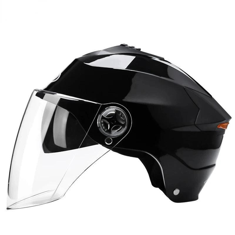 Motorcycle Helmets With Led Lights Moped Helmet Electric Scooter for Men Women With Double Visor Rechargeable Bicycle Light Bike - VirtuousWares:Global