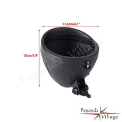 Motorcycle Lighthouse Retro Headlight Bucket Shell Steel Head Lights - VirtuousWares:Global