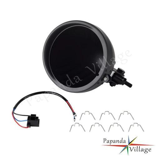 Motorcycle Lighthouse Retro Headlight Bucket Shell Steel Head Lights - VirtuousWares:Global
