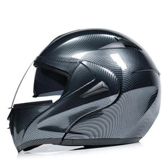 Motorcycle Uncovered Helmet Carbon Fiber Double Mirror Electric Bike Helmet Men and Women - VirtuousWares:Global