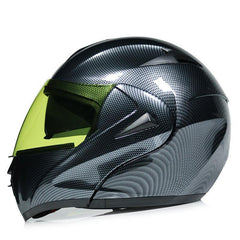 Motorcycle Uncovered Helmet Carbon Fiber Double Mirror Electric Bike Helmet Men and Women - VirtuousWares:Global