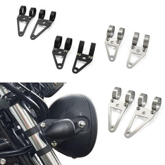 Motorcycle Universal Headlight Brackets Custom Lights Holder Support - VirtuousWares:Global