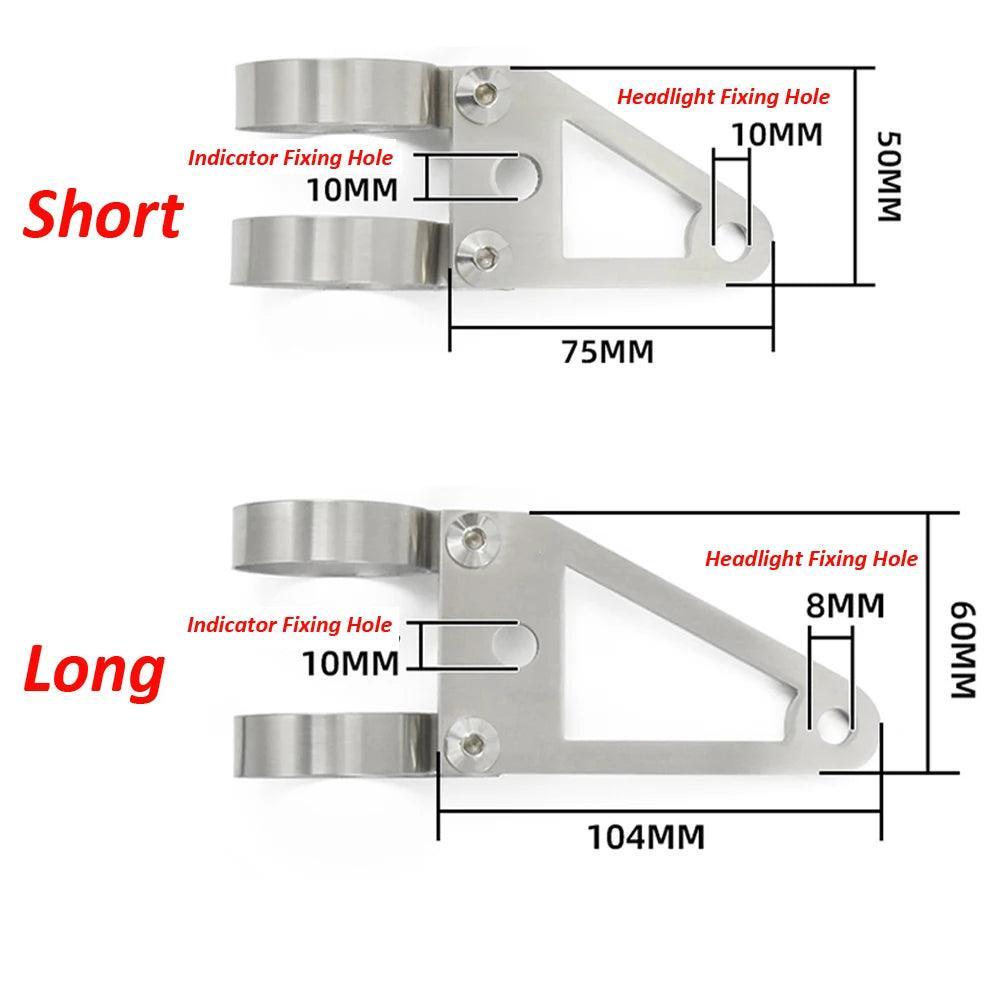 Motorcycle Universal Headlight Brackets Custom Lights Holder Support - VirtuousWares:Global