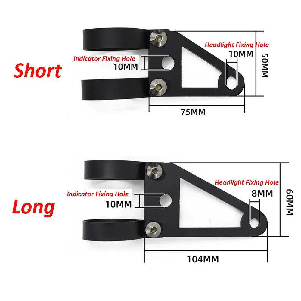 Motorcycle Universal Headlight Brackets Custom Lights Holder Support - VirtuousWares:Global