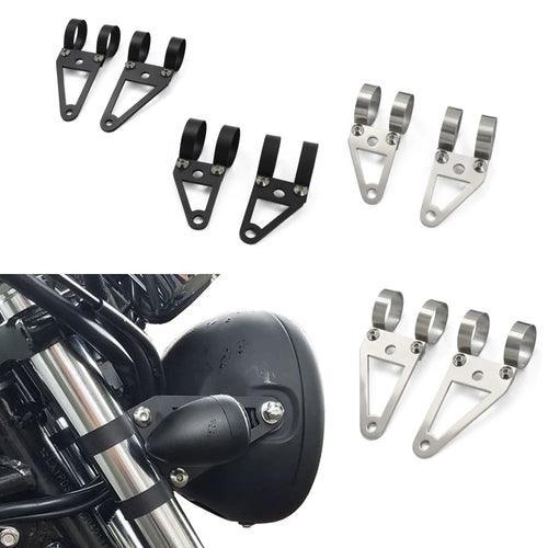 Motorcycle Universal Headlight Brackets Custom Lights Holder Support - VirtuousWares:Global