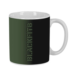 Mug BlackFit8 Gradient Ceramic Black Military green (350 ml) - VirtuousWares:Global