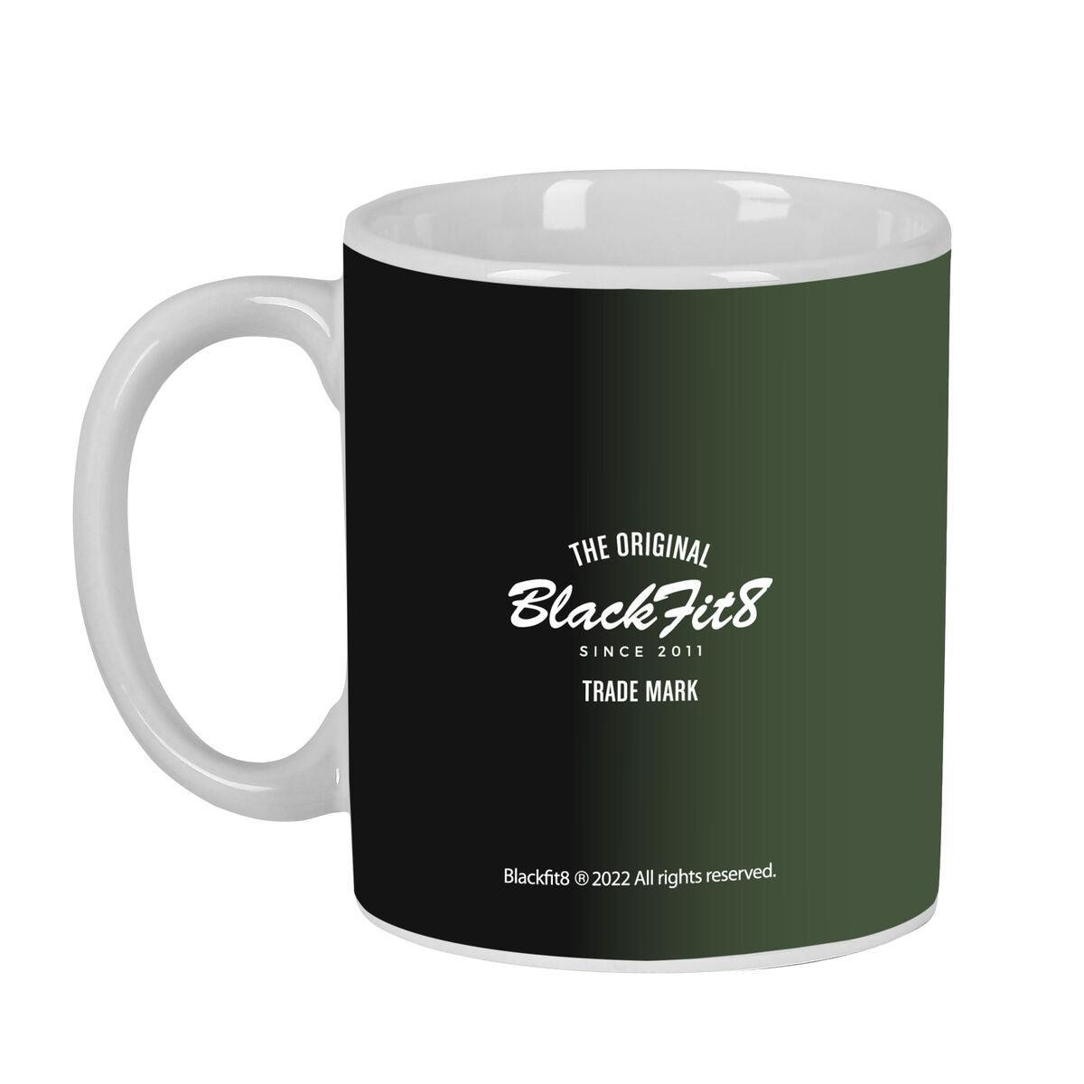 Mug BlackFit8 Gradient Ceramic Black Military green (350 ml) - VirtuousWares:Global