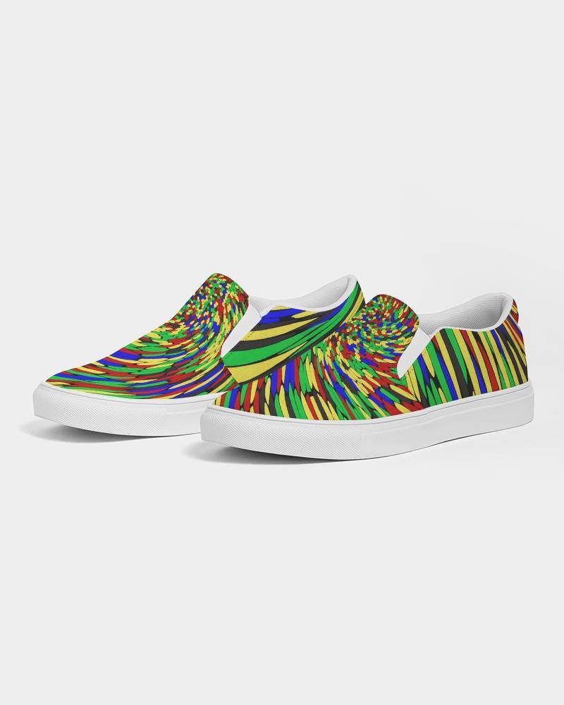 Multicolor Low Top Canvas Slip-on Sneakers Shoes For Men - VirtuousWares:Global