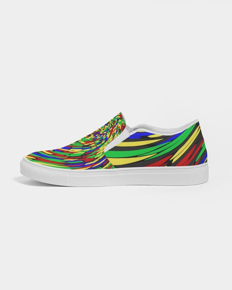 Multicolor Low Top Canvas Slip-on Sneakers Shoes For Men - VirtuousWares:Global