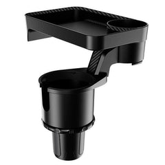 Multifunctional Car Cup Holder with Attachable Tray 360° Swivel - VirtuousWares:Global