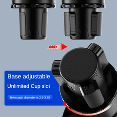 Multifunctional Car Cup Holder with Attachable Tray 360° Swivel - VirtuousWares:Global