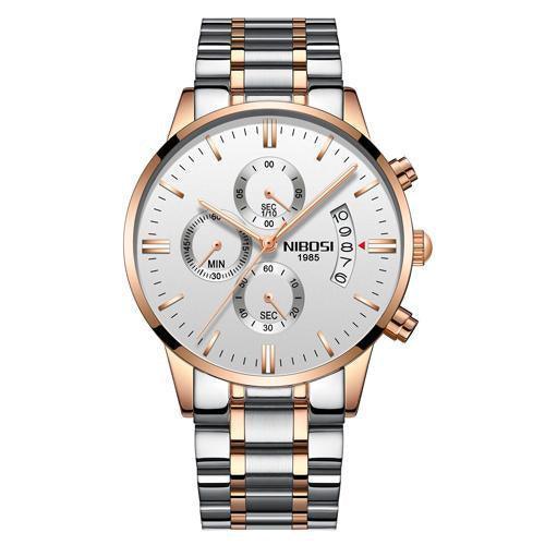 Multifunctional Men's Quartz Watch With Stainless Steel Band - VirtuousWares:Global