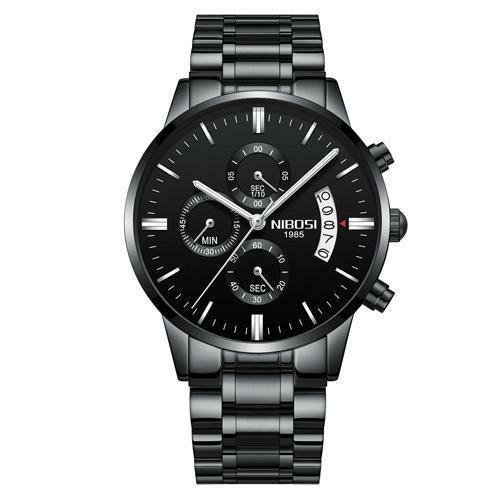 Multifunctional Men's Quartz Watch With Stainless Steel Band - VirtuousWares:Global