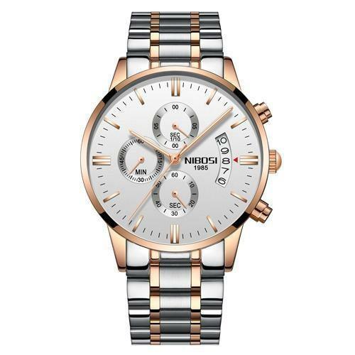 Multifunctional Men's Quartz Watch With Stainless Steel Band - VirtuousWares:Global