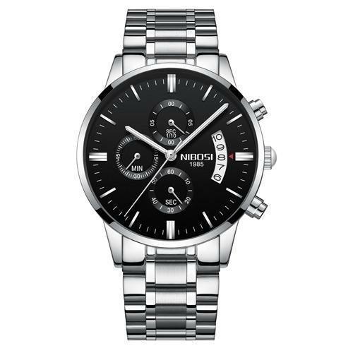 Multifunctional Men's Quartz Watch With Stainless Steel Band - VirtuousWares:Global
