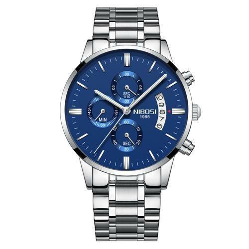 Multifunctional Men's Quartz Watch With Stainless Steel Band - VirtuousWares:Global