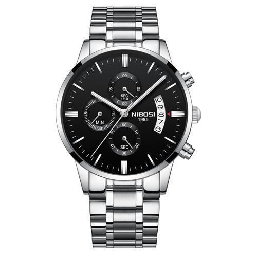 Multifunctional Men's Quartz Watch With Stainless Steel Band - VirtuousWares:Global