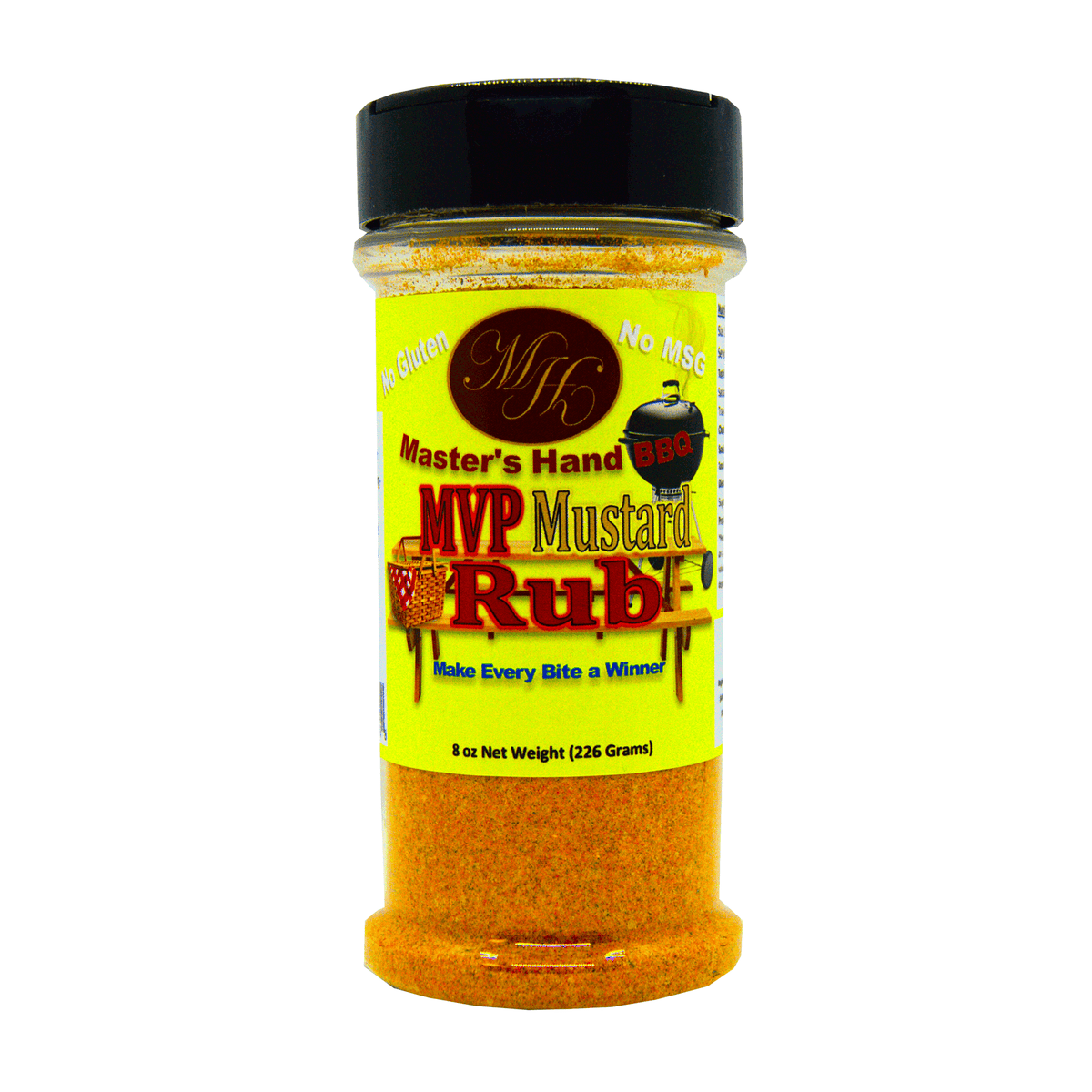 MVP Mustard Rub Jar 8oz - VirtuousWares:Global