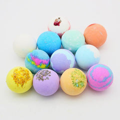 Natural Essential Oil bath bombs,12 Pieces Different Flavors Salt Bath - VirtuousWares:Global