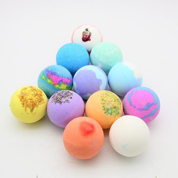 Natural Essential Oil bath bombs,12 Pieces Different Flavors Salt Bath - VirtuousWares:Global